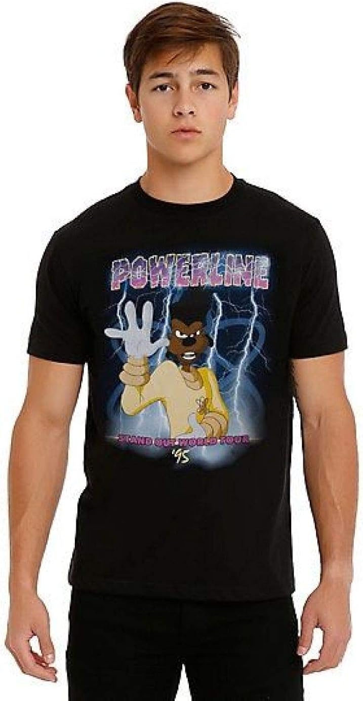 "N/A" CartoonAGoofyMoviePowerlineWorldTourTShirtCartoonAGoofy