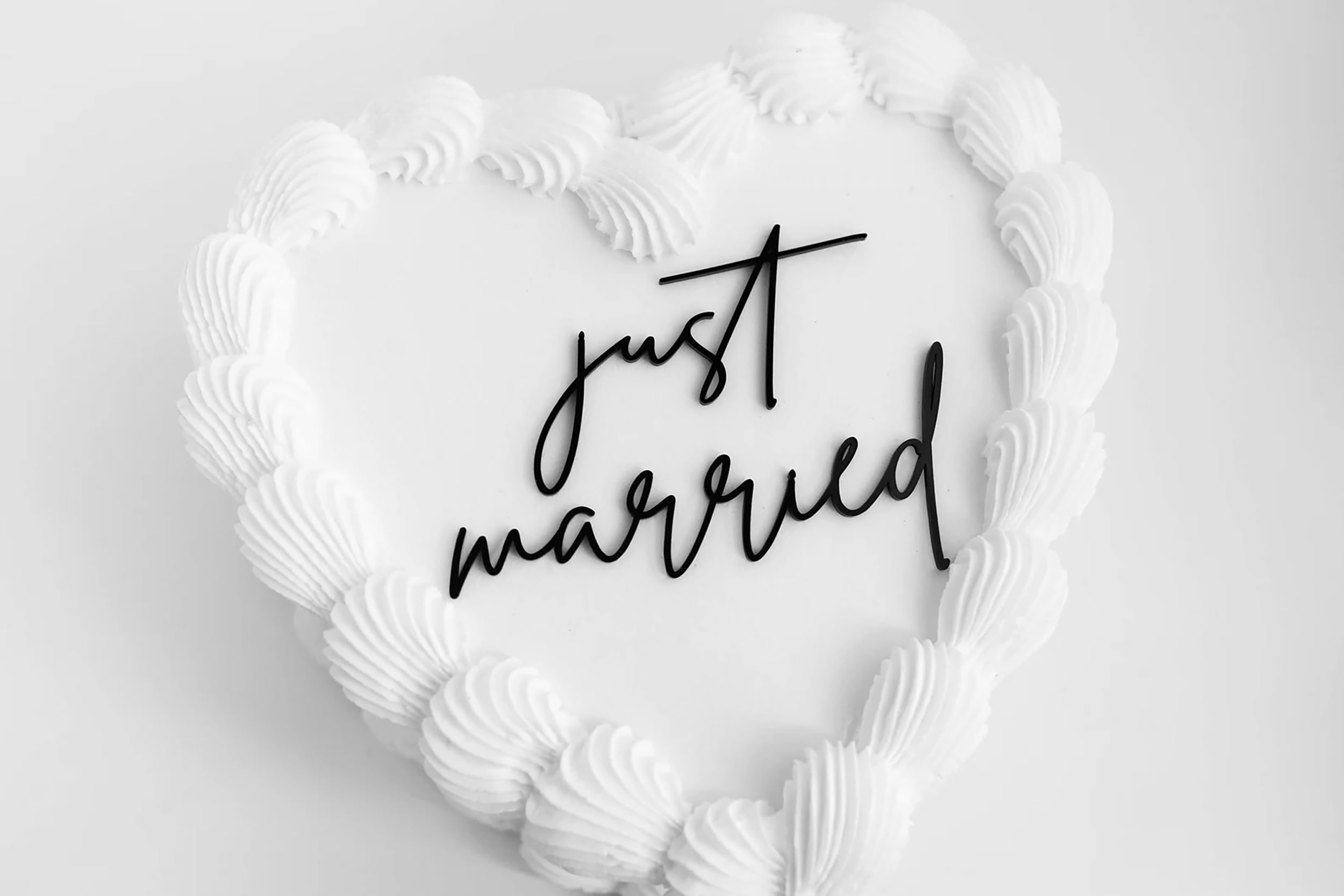 Photo 1 of Mirror Black Just Engaged Cake Topper,We're Engaged Cake Pick Engagement Party Decorations, Bridal Engagement Wedding Cupcake Decoration Party Supplies