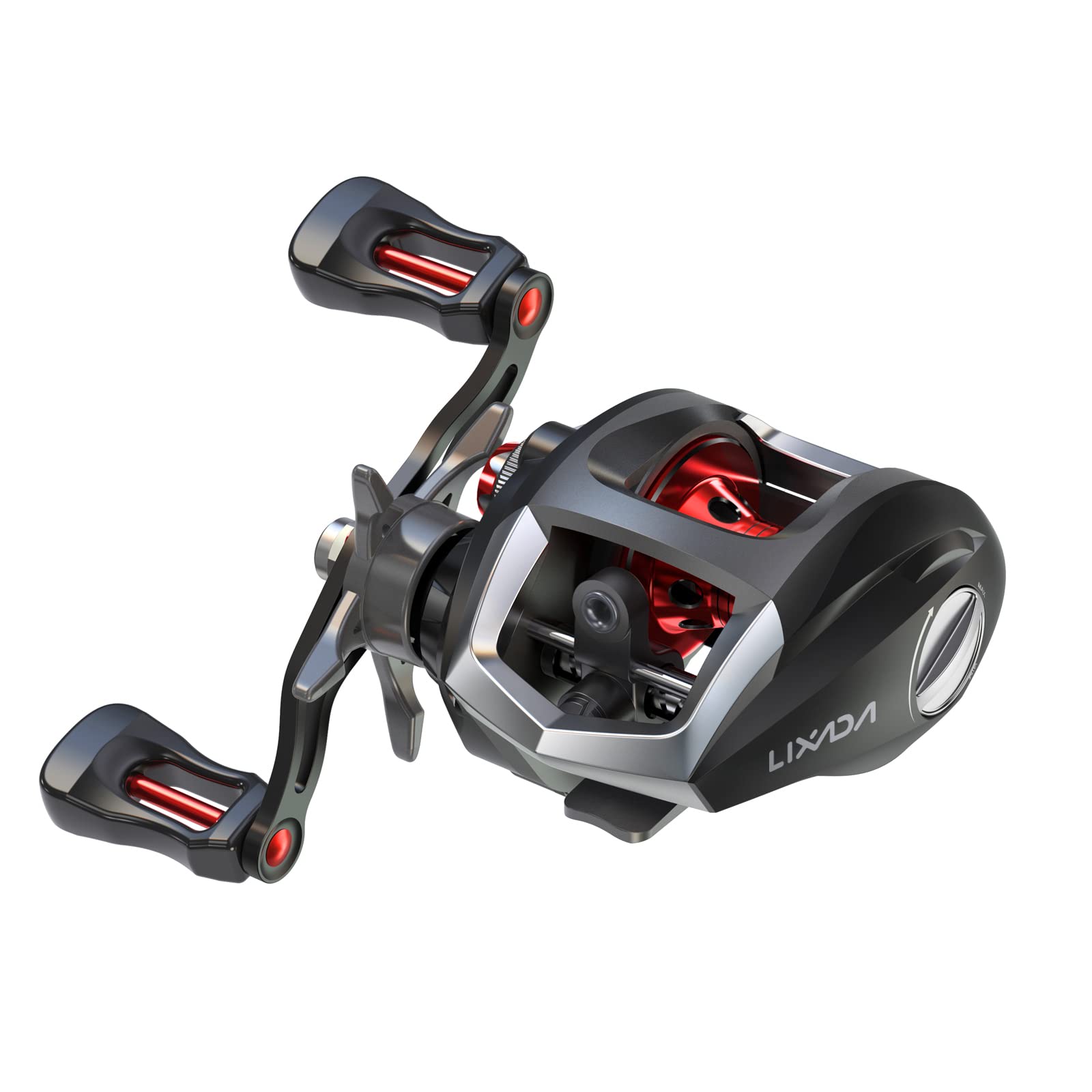 Lixada Fishing Reels, Baitcaster Reel Strong Corrosion Resistance Metal Saltwater Baitcasting Reel with Magnetic Braking System