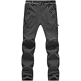 BGOWATU Men's Hiking Pants Quick Dry Lightweight Water Resistant Outdoor Sports Pants with Zipper Cargo Pockets