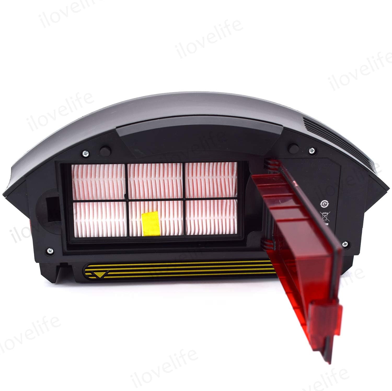 ilovelife Replacement Dust Bin Parts - Dust Collection Box for iRobot Roomba 800 900 Series with 1 Free Filter - Vacuum Cleaner Replenishment Dust Bin Accessory