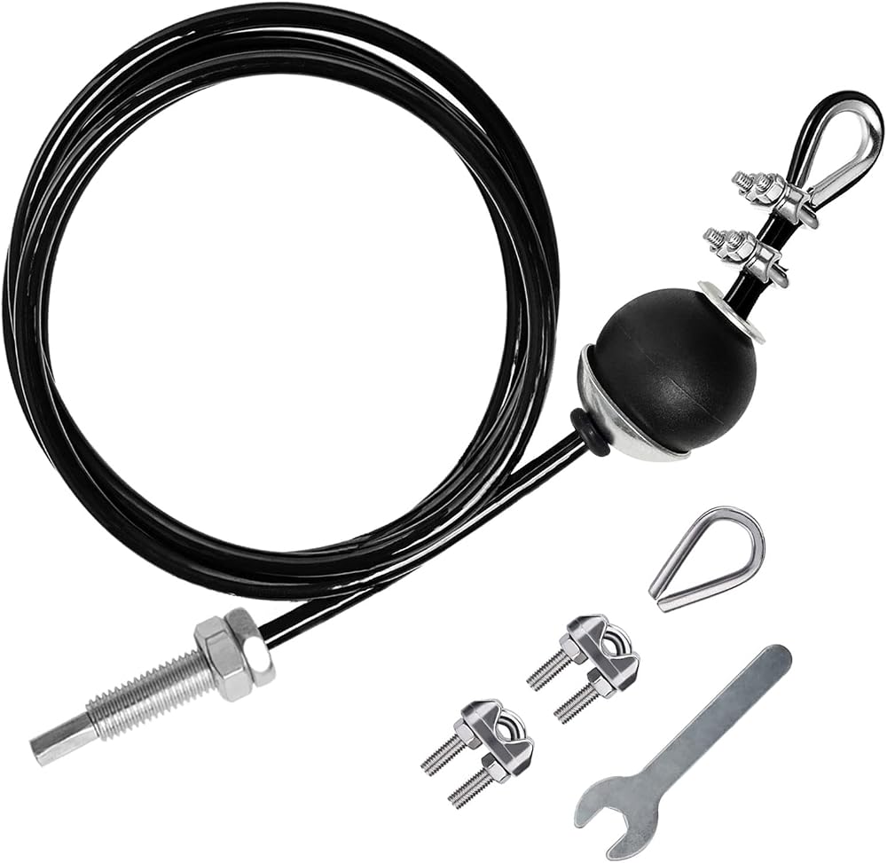 LFJ Fitness Steel Cable Heavy Duty Lat Pulldown Pulley System 3.5m Adjustable