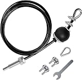 LFJ Fitness Steel Cable Heavy Duty Lat Pulldown Pulley System 3.5m Adjustable