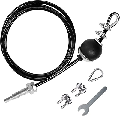 LFJ Fitness Steel Cable Heavy Duty Lat Pulldown Pulley System 3.5m Adjustable
