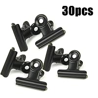 Lot De 30 Trombones Bulldog 22 Mm - Multifonction, Noir - Pour Bureau, Cuisine, Photos