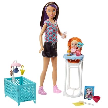 Barbie Sisters Babysitter Feeding Playset