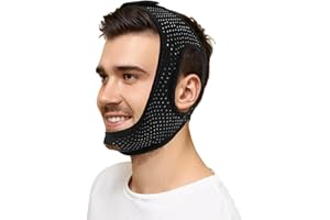 HDSMNGY Chin Strap for Sleeping,Anti Snoring Chin Strap for CPAP Users,Don't Fade,Adjustable and Breathable Chin Strap-Keep Mouth Closed for Effectively Reduce Snoring,Skin-Friendly Comfortable Sleeping (1)