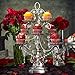 Amalfi Decor Dessert Cupcake Stand, Display Pedestal with Crystals, Silver, 12 Piece