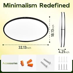 hykolity 32 Inch Oval LED Ceiling