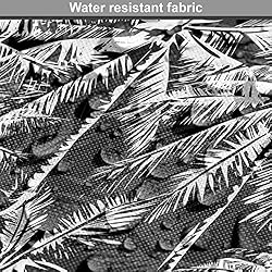 Ambesonne Vintage Palm Fabric by The Yard, Print of