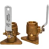 GROCO 2" Bronze Tri-Flanged Ball Valve/Seacock