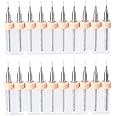 uxcell PCB Drill Bits 0.2mm Tungsten Carbide Rotary Tool Jewelry CNC Engraving Print Circuit Board Micro Drill Bits 1/8 Inch Shank 2 Set (20 Pcs)