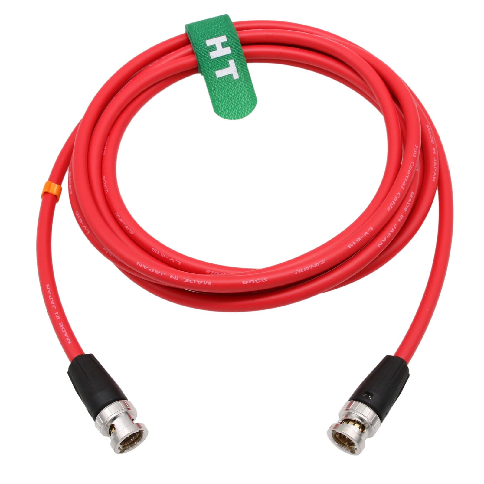 Hangton 12G 4K 60P SDI BNC 75Ω Coaxial Video Cable Canare LV-61S for Blackmagic Decimator Komodo Alexa Atomos Broadcast Camera Monitor (5m, Red)