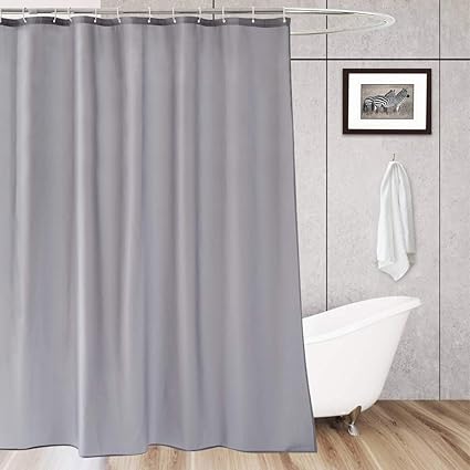 Aoohome Extra Long Shower Curtain Liner Fabric Shower Curtain