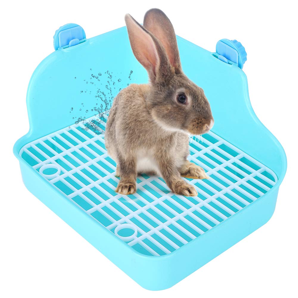 Square Small Animal Litter Tray for Rabbits, Guinea Pigs, Chinchillas, Ferrets - Corner Toilet House Potty Trainer
