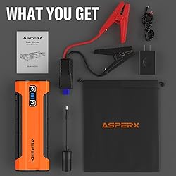 ASPERX AX2500 Jump Starter, 21000mAh 2500A Peak