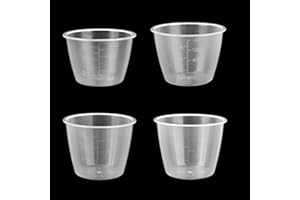 4pcs Rice Measuring Cups, 120ml/160ml/180ml Transparent Rice Cooker Measuring Cups for Pet Food Dry/Liquid Ingredients Laundr