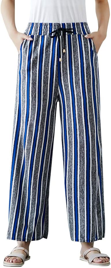 vertical striped wide leg pants