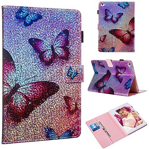 New iPad 9.7 Inch 2018/2017 Case, UZER Glitter Sparkle Bling Diamond Shining Style Premium PU Leather Shockproof Kickstand Wallet Case with Cash/Card Slots Book Case for New iPad 9.7" 2017/2018