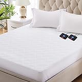 Westinghouse Queen Size Heated Mattress Pad, Electric Bed Warmer with 10 Heat Setting Dual Controller & 1-12 Hours Auto Off,
