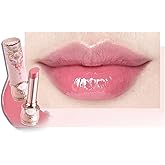 Flower Knows Butterfly Cloud Collar Glossy Lipstick,Hydrating Solid Lip Gloss,Moisturizing Pink Tinted Lip Balm,Long Lasting Lip Gloss in Balm for Girls&Women,(C04 Peachy Aqua)