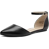 DREAM PAIRS Flapointed Women's Casual D'Orsay Pointed Plain Ballet Comfort Soft Slip On Flats Shoes