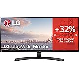 LG 34WL750-B - Monitor panorámico Plano 34" (Panel IPS: 3440x1440px, 21:9, 300 nit, 1000:1, 60Hz, 5ms), Entrada HDMI x2…