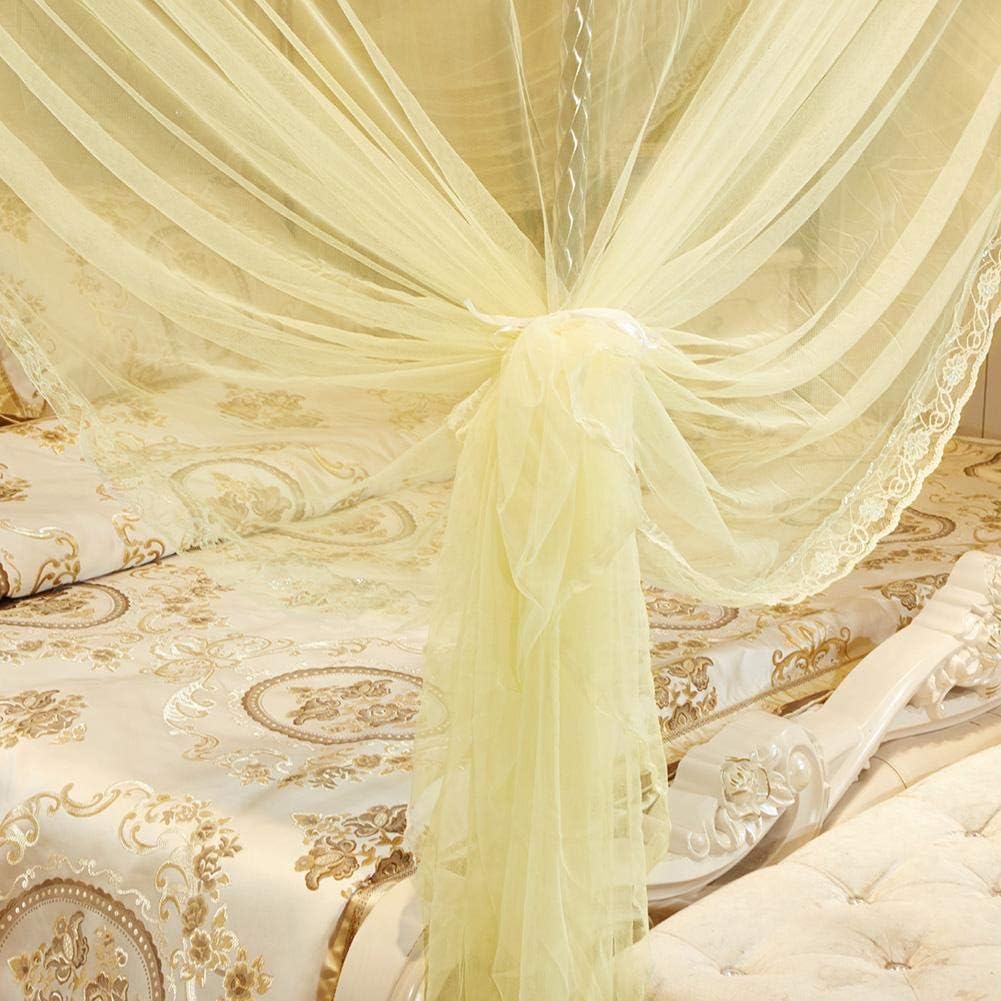 Wifehelper Mosquito Net Luxury Princess Three Side Openings Post Bed Curtain Canopy Netting Mosquito Net Bedding(S) - Image 5