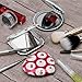 BMC Womens 3 pc Mixed Design Heart Flower Alloy Metal Folding Compact Travel Pocket Beauty Makeup Mirror Set