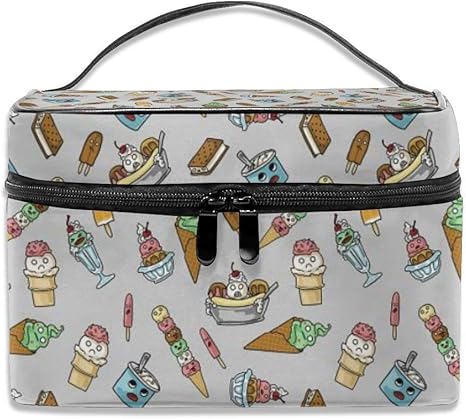 Amazon Co Jp アイスクリームカワイイノベルティ 化粧ポーチ 収納ポーチ トイレタリーバッグ 機能的 大容量 化粧品収納 防水 バスルームポーチ 洗面用具 ポータブル ファッション 軽量 便利 男女兼用 トラベル コスメ 道具 化粧品 小物入れ 23 17 16cm Beauty