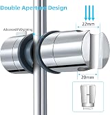 BBLIKE Shower Head Holder 18-25mm Universal Chrome Adjustable Bracket view 2