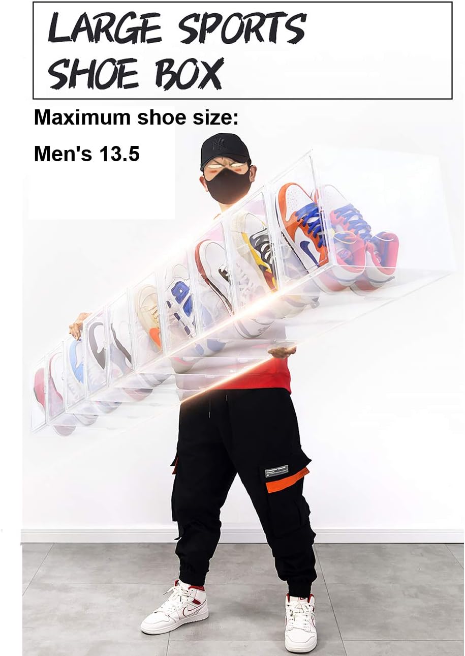 clear plastic shoe rack on Shoe Organizers Shoe Storage Boxes Clear Plastic Stackable Shoe Organizer Home Kitchen