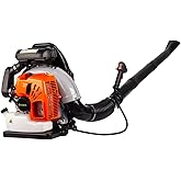 65cc High Performance Pneumatic Backpack Blower Air Cooled Commercial 2 Stroke 840CFM 3.8 HP Gasoline Backpack Leaf Blower Ba