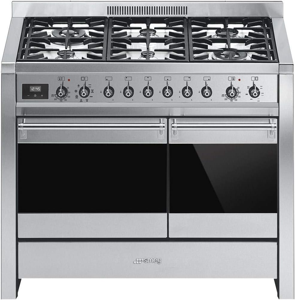 Smeg A281 Opera 100cm Dual Fuel Range Cooker Stainless Steel Amazon