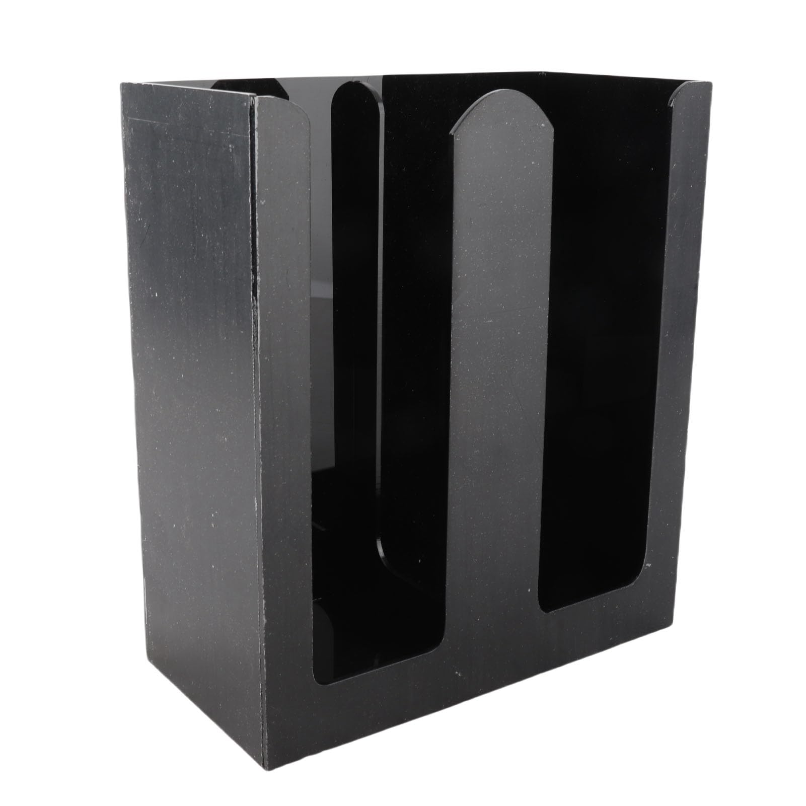 TOPINCN Disposable Paper Cup Dispenser, Coffee Cup Dispenser Storage Organizer Disposable Paper Cup Lid Sleeve Holder Slanted Bottles Storage Shelf (Two Divisions)