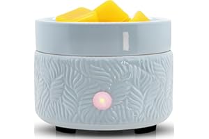 BOBOLYN Wax Melts Candle Warmer Burner - Ceramic Fragrance Wax Warmer 3-in-1 Essential Oil Burner Electric Scented Fragrance Candle Melter for Scented Wax Tart Cube Aromatherapy Home Office Bedroom Gifts