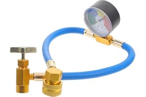 VICASKY Car Air Conditioning Recharge Kit Gas Refrigeration Charging Hose Charge Hose Kit Hose Kit Recharge Hose with Gauge A/C 1/2 Car