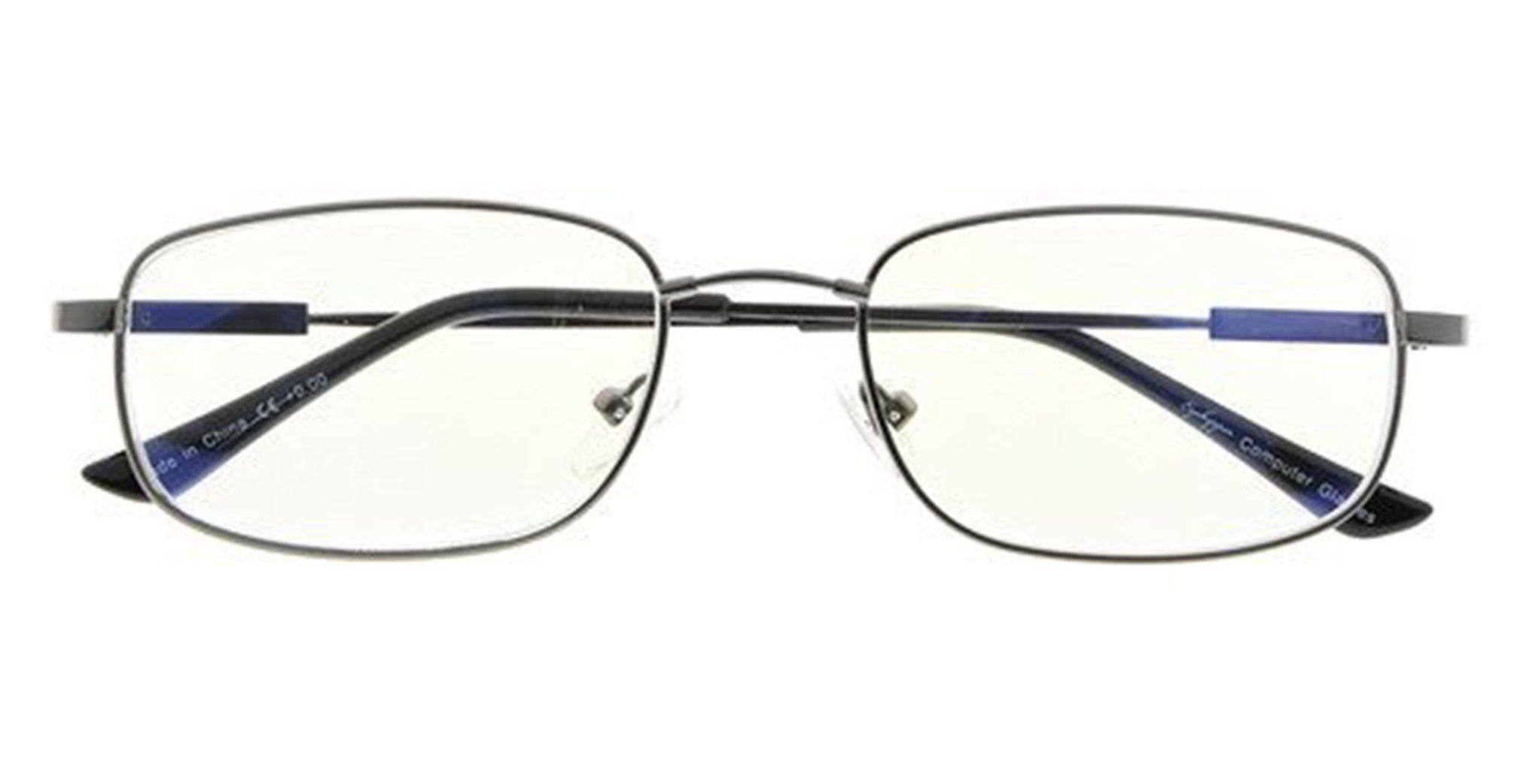 Computer Glasses Men Bendable Titanium Reading Eyeglasses Blue Light Filter(Gunmetal) +1.0 — image 1