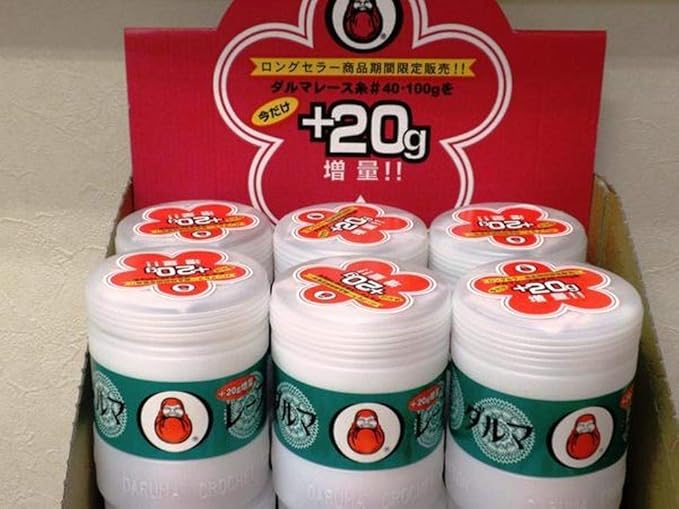 Amazon ダルマレース糸40番増量1g巻6玉1セット 白 レース糸 通販