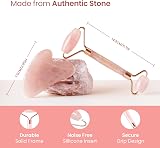 Plantifique Rose Quartz Roller & Gua Sha Set Facial Massager view 5