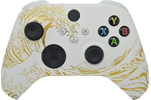 ProControllers LLC Hand Airbrushed Fade Custom Controller Compatible with Xbox Series X/S & Xbox One (Series X/S Gold Wave)