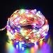 Fairy Lights, DecorNova 120 LED 39.4 Feet Copper Wire Firefly String Lights with 3V Adapter and Remote for Holiday Parties Bedroom Wedding Christmas Decorations, Multi-Color