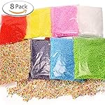 iBayam Styrofoam Foam Balls 0.08-0.8 Inch Colorful Arts Craft Ball Beads for Slime or Decorative Crafts (8 pack)