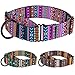 CollarDirect Martingale Collars for Dogs Heavy Duty Tribal Pattern Adjustable Soft Safety Training Nylon Wide Pet Collar Medium Large (Pattern 2, L, Neck Size 15