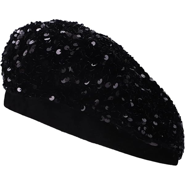 LUCKYBUNNY Sequin Beret Artist Hat Bling French Beret Hats for