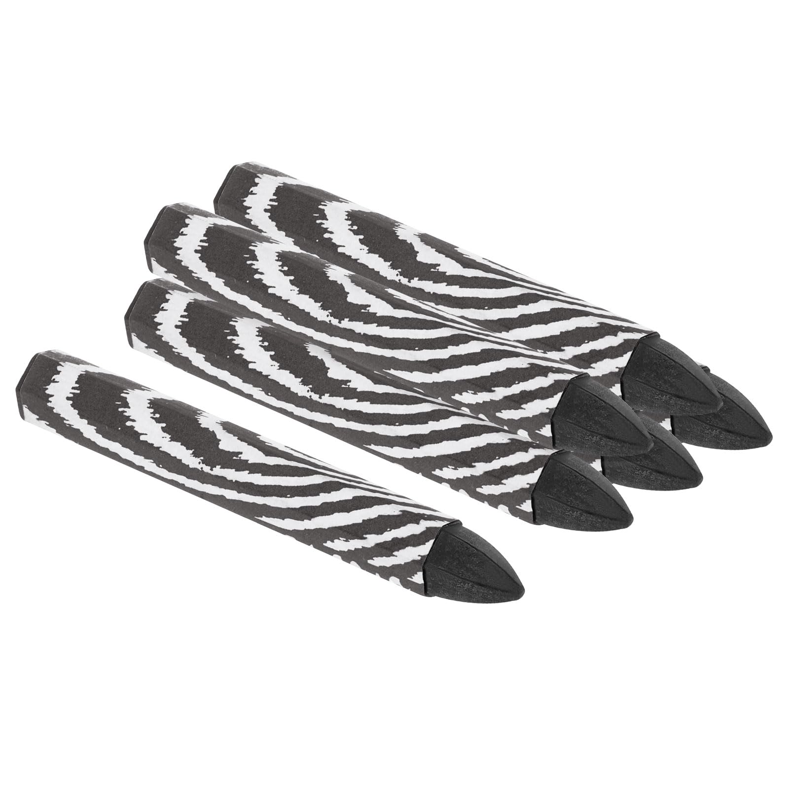 PATIKIL Lumber Marking Crayons, 6 Pack 4"x0.55" Hex Wax Tire Marker Crayons Black