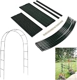 Denny International 2.4M Garden Arch Trellis Arched Metal Frame Green view 5
