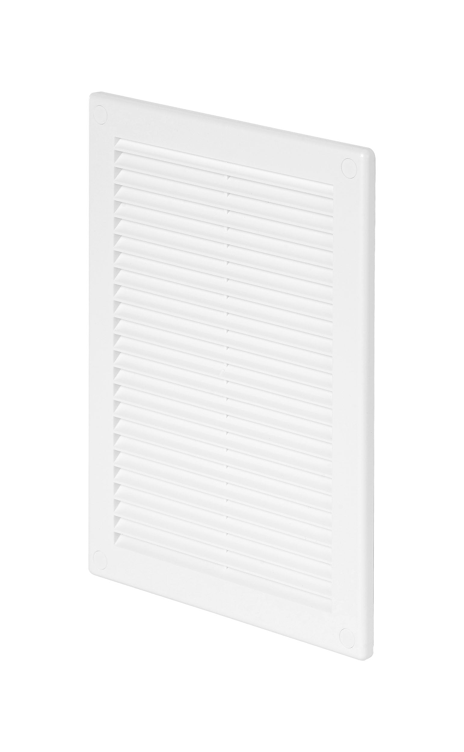 Awenta Plastic Air Vent Grille Cover 180x250mm 7x10 inch, White with Insect Grid Fly Net, Screw Hole Covers for Better Look