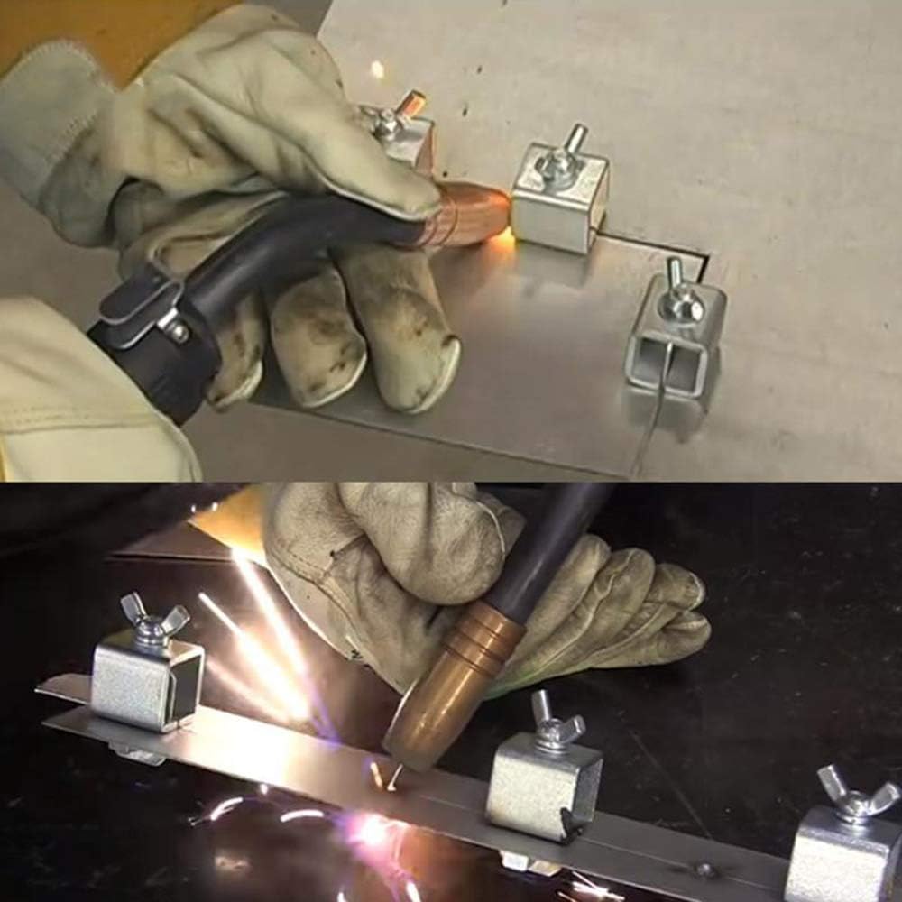 PSCCO 4PCS Butt Welding Clamps Small Welding Clamps Auto Body Panel Clamps for Edge to Edge Welding - - 