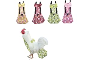 LATIOBRO Chicken Diapers Hens Reusable Poultry Nappies Washable Waterproof for Geese Pet Ducks Parrots Cockatiel Pet Birds